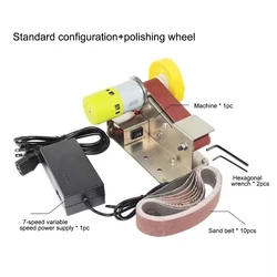 Micro Electric Sharpening Machine Mini Electric Belt Sander DIY Polishing Grinding Machine Adjustable Speed Polisher Machine