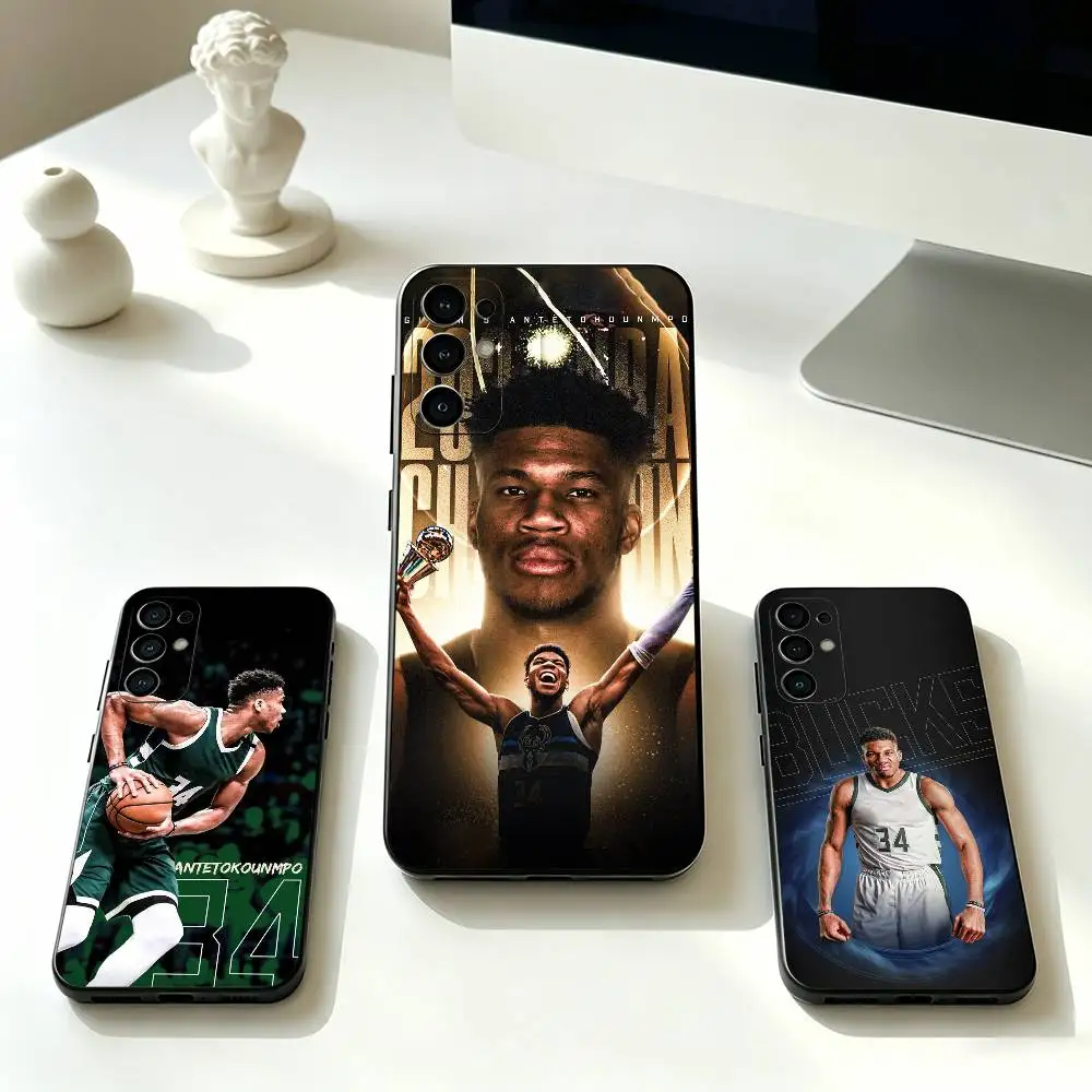 

Basketball Giannis-Antetokounmpo Phone Case Black Silicone Soft For Samsung S25,S24,S21,S22,S23,S30,Ultra,S20,Plus,Fe,Lite