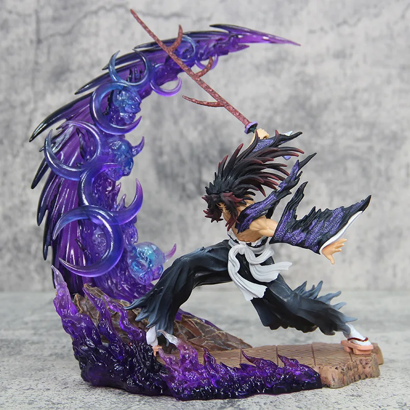 22cm Demon Slayer Kokushibo Anime Statue Model Can Emit Light Action Figure Model Decoration PVC Model Toy Collection Gifts