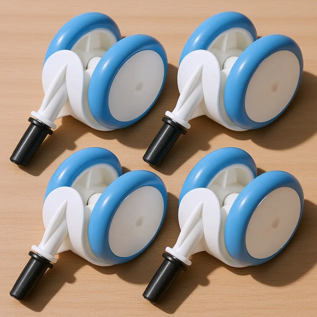 

4Pcs Walker Replacement Wheels Universal Stroller Casters Wear Resistant Rubber Smooth Rolling Easy Install for Walkers