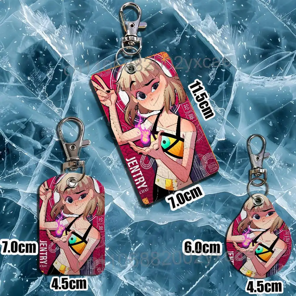 Jiangshi Underworld Jentry Chau Cartoon Movie Singer Game Anime Leather Card Holder Can Store Access Control ID Card Subway case view 4