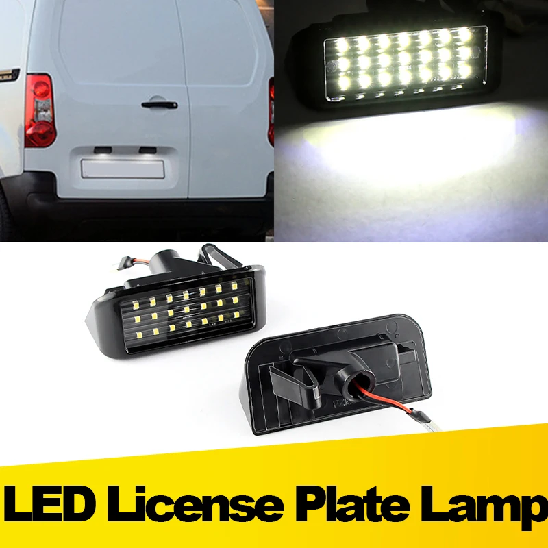 2 luces LED Canbus para matrícula de Peugeot Expert Partner Rifter, Citroen Berlingo Jumpy, Fiat Scudo, Toyota, accesorios