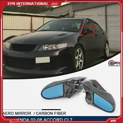 For Honda 02-08 Accord CL7 Carbon Fiber Aero Mirror (Right Hand Drive) Replacement Racing Part Glossy Carbon Rear View Mirror