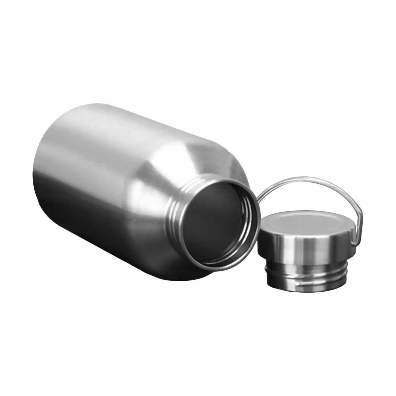 2l Stainless Steel  Water Bottle Leak-proof single Wall Large Capacity Wide Mouth Sports Water Bottles For Fishing  Travel