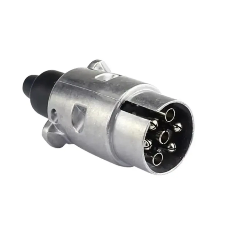 Durable 7 Pin Aluminium Alloy Plug Trailer Truck Towing Electrics 12V Connector EU Plug Electronics Accessories 1PC