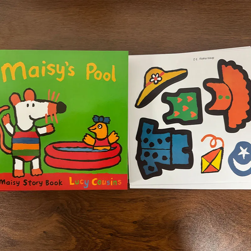 Maisy Sticker & Story Book Collection, Lucy Cousins English Picture 20book/set, Interactive Learning Books for Preschool Kids