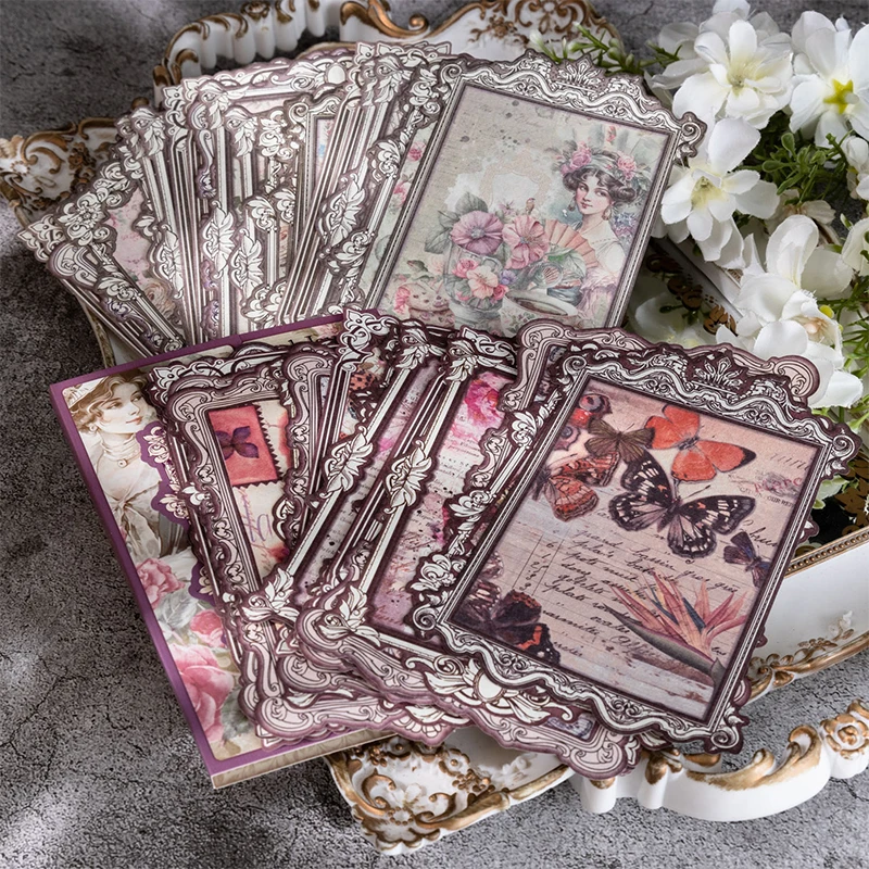 30 stücke Vintage Materialien Papier Pflanze Blumen DIY Scrap booking Deko Junk Journal Planer Collage Fotoalbum Hintergrund papier