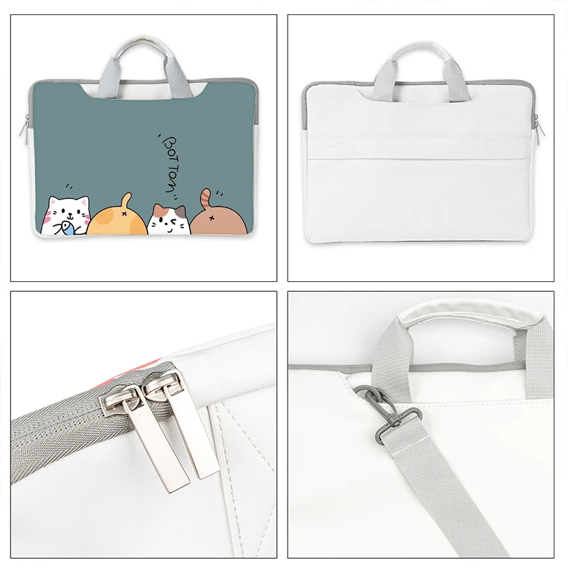 Bolsa para ordenador portátil, funda multiusos de dibujos animados de 13, 14, 15 y 17 pulgadas, bolso de mano a prueba de golpes para Macbook/HP/Lenovo/ Acer