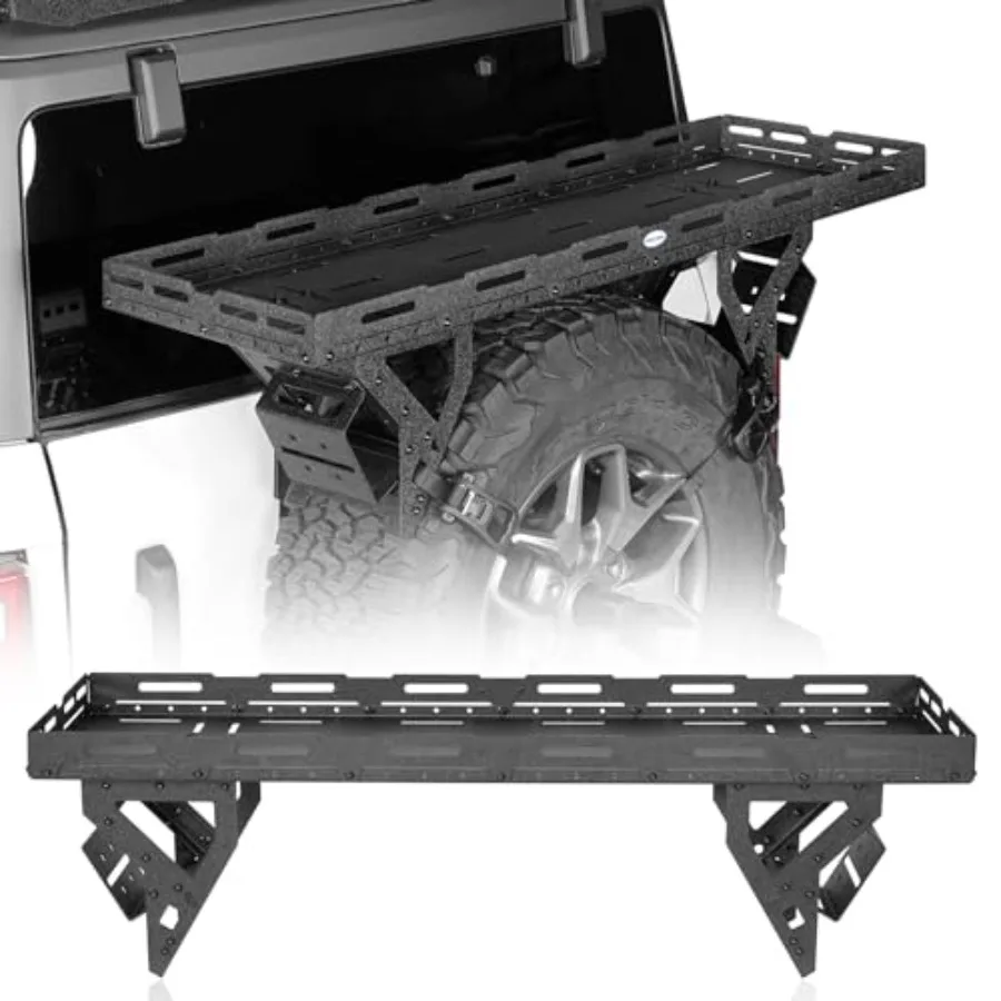 Bandeja de Almacenamiento para Neumáticos de Repuesto de 30 a 40 Neumáticos - Ajuste Universal para Jeep Wrangler/Bronco y SUV/RV - Plástico Duradero con Acabado Negro