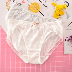 New Sexy Cotton Hollow Breathable Women Underwear Delicate Lace Soft Solid Female Panties High Quality Seamless Low Waist Breifs