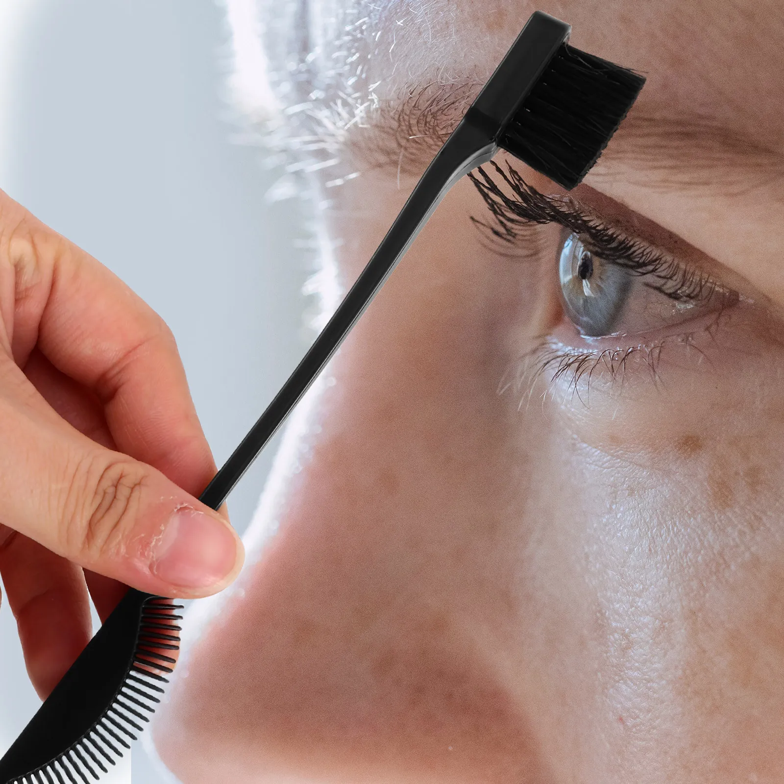 5 pz Doppia Testa di Trucco Per Sopracciglia Che Modella Tintura Dei Capelli Mascara Applicazione Mini Spazzola Per Capelli Strumento di Laminazione Delle Sopracciglia Trucco A Doppio Faccia