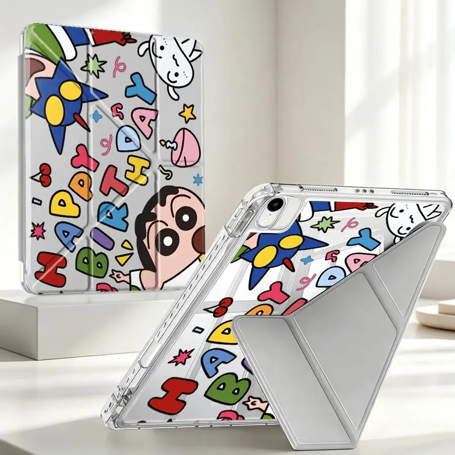 Tablet Case For Samsung Galaxy Tab S8 A11 A9 Plus S10 Lite S9 Plus A8 S7 FE With Pen Slot Cover Doodle Art Shins-chans