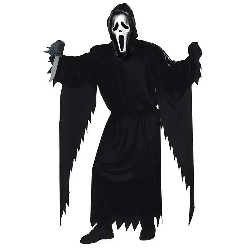 

DY20Kids Scream Costume Children Fancy Dress Halloween Party Horror Death Ghostface Costume Boys Teens25