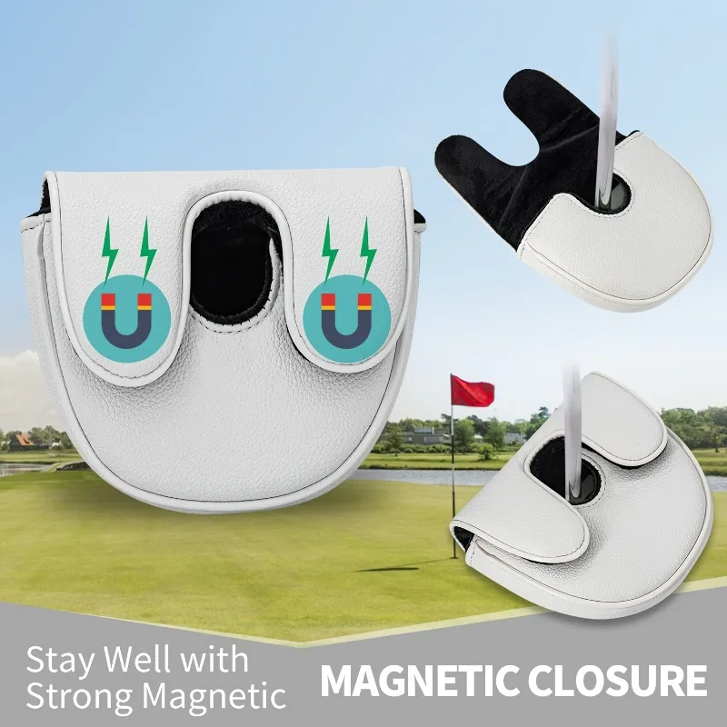 Penutup Kepala Golf Pusher - Maneki Neko (Keberuntungan) Pelindung Klub, Bahan PU, Pusher Setengah Bulat, Tahan Lama