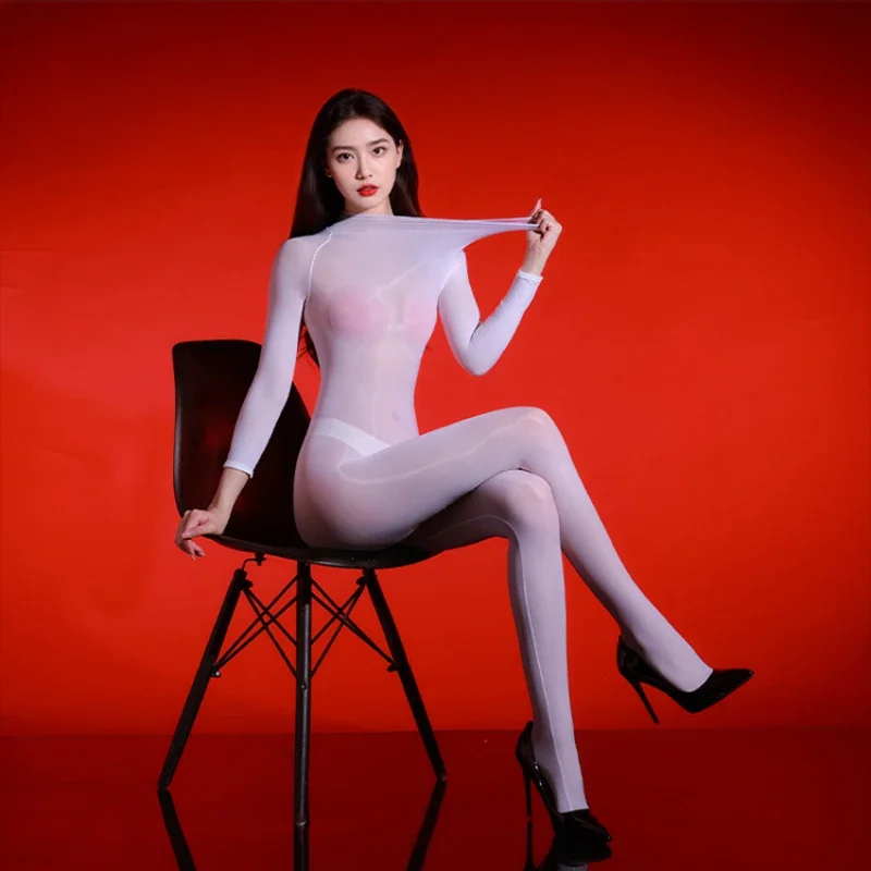 

Женское 5D ультратонкое сексуальное глянцевое блестящее бесшовное боди с открытой промежностью, прозрачный шелковистый трико, чулки для тела, колготки