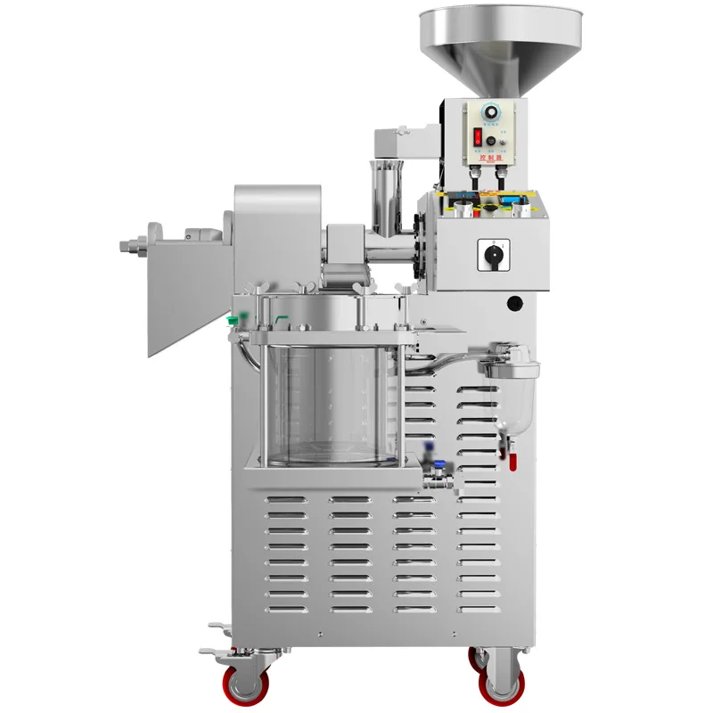 Prensa de Aceite Profesional Automática de Prensado en Frío, Venta Directa de Fábrica, para Aceite de Coco, Oliva, Cacahuete, Soja, Nuez, con Sistema de Filtrado por Banda