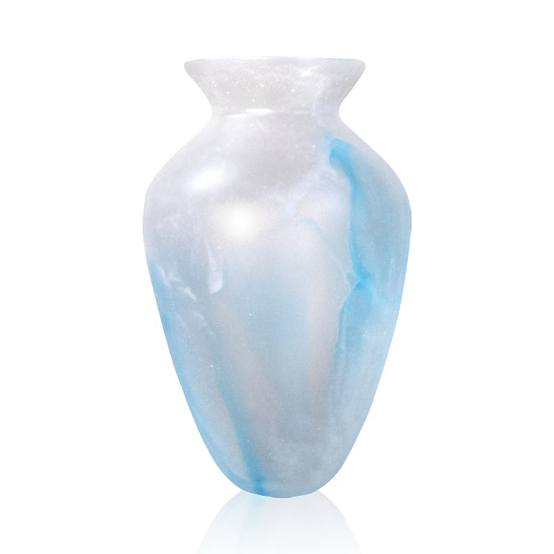 

Ancient glazed vase, new Chinese zen flower arrangement, living room, study, homestay decoration ornaments