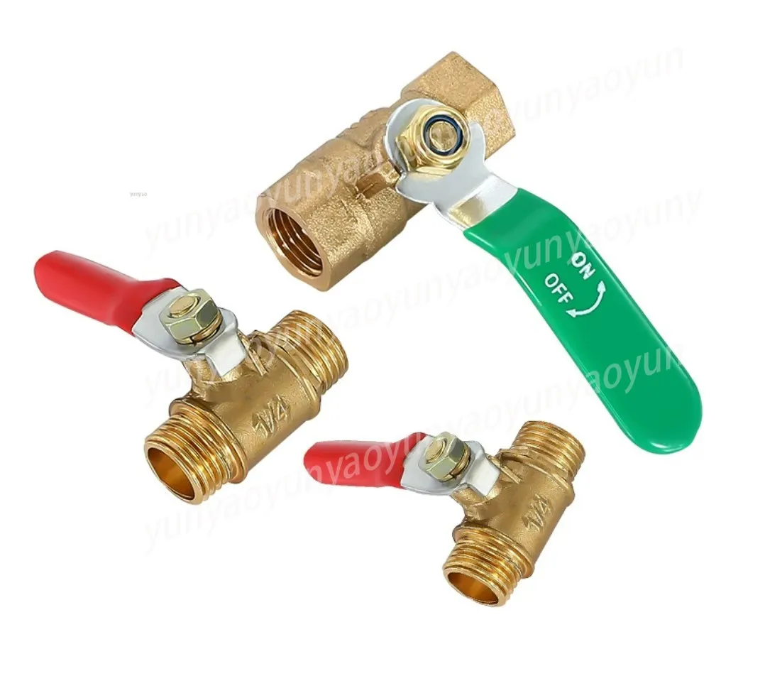 

All-Copper Thickened Pneumatic Tube Switch Ball Valve for Plumbing - 1/2/3/4 Point, Leak-Proof