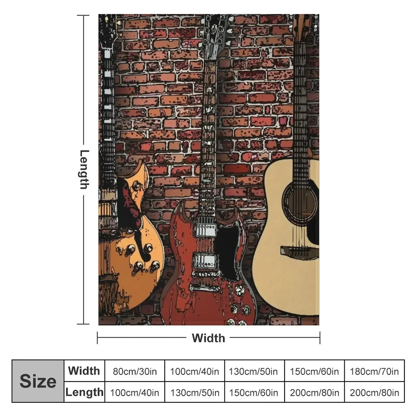 Three Guitars Throw Blanket anime Hairys Blankets For Sofas Personalized Gift Bed linens Sleeping Bag Blankets