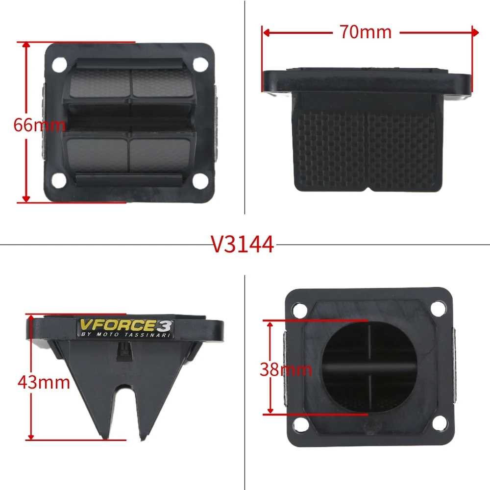 Motorcycle Reed Valve V Force 3 V3144 for Yamaha RD350 RD250 DT180 DT175 YZ125 RXZ RXZ-D Y15ZR RX115 YZ60 Vintage Motorcycle