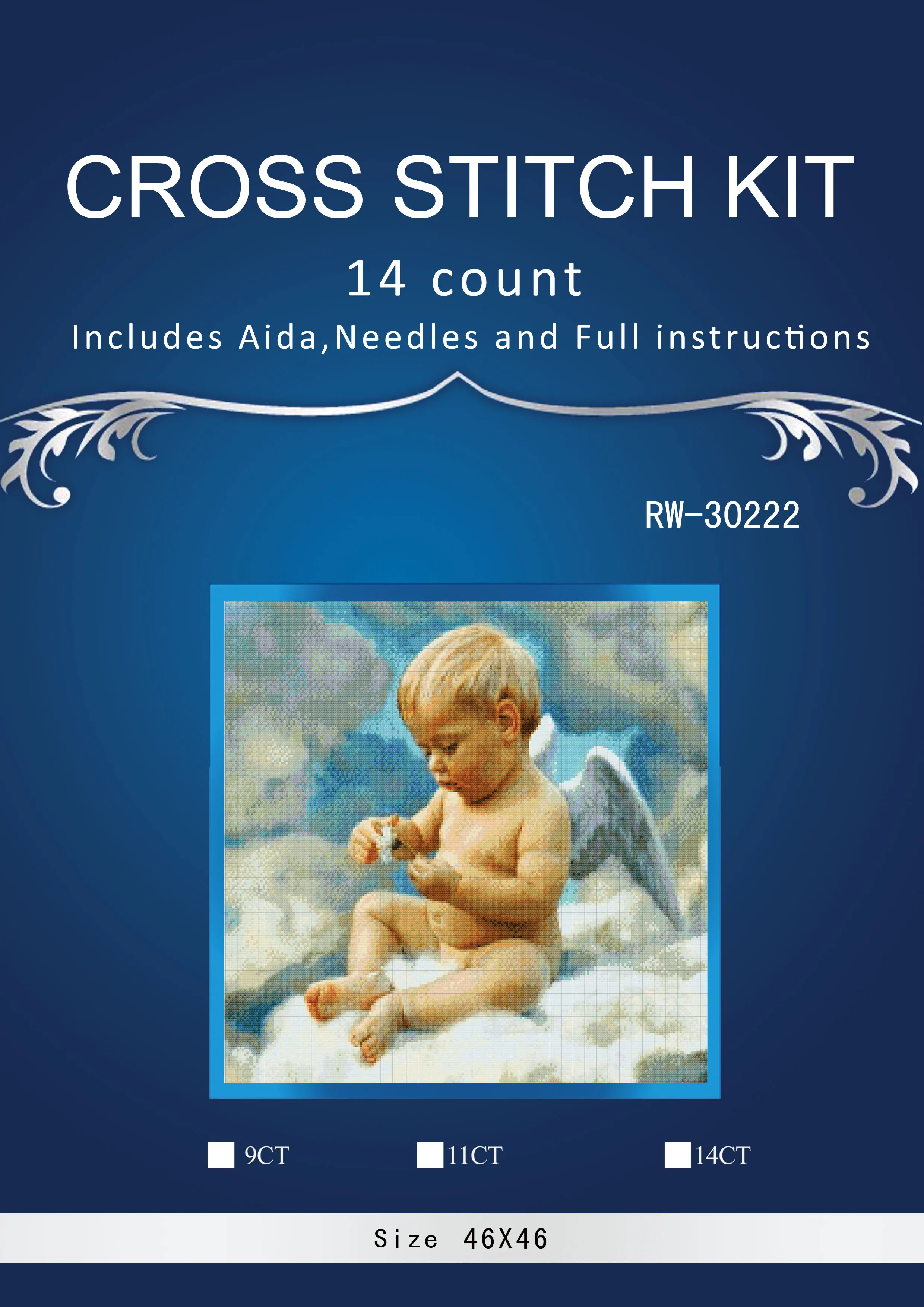 

th JCS Baby Angel 6-6CM Counted Cross Stitch 1CT Cross Stitch Sets Wholesale cartoonCross-stitch Kits Embroidery Needlework