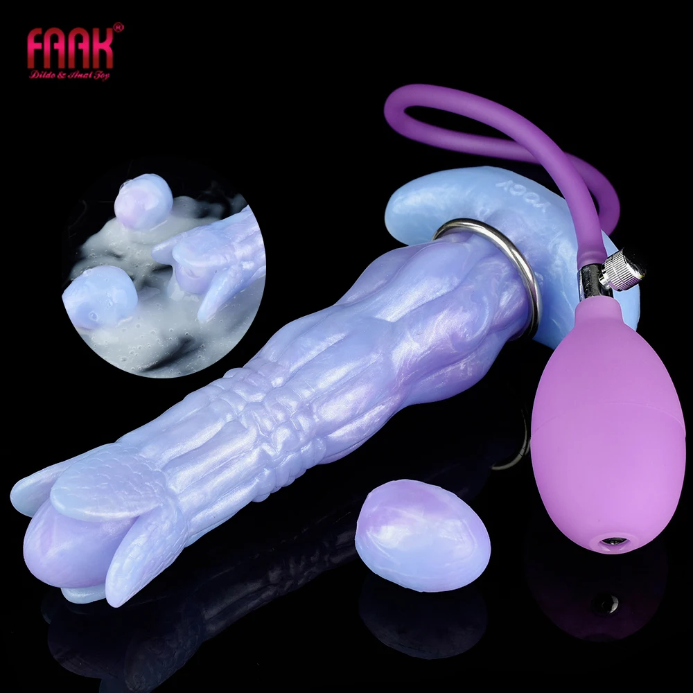 FAAK Fantasy Pneumatic Ovipositor Silicone Vaginal Balls Butt Plug Anal Sex Toys Adult Games Masturbators Flirting Products