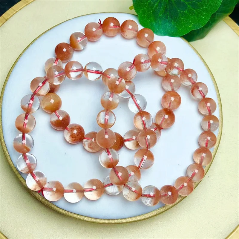 Natural Red Rabbit Hair Quartz Bracelet Fashion Women Healing Jewelry Gemstone Reiki Energy Stone Holiday Gift 1pcs 7/9/10MM