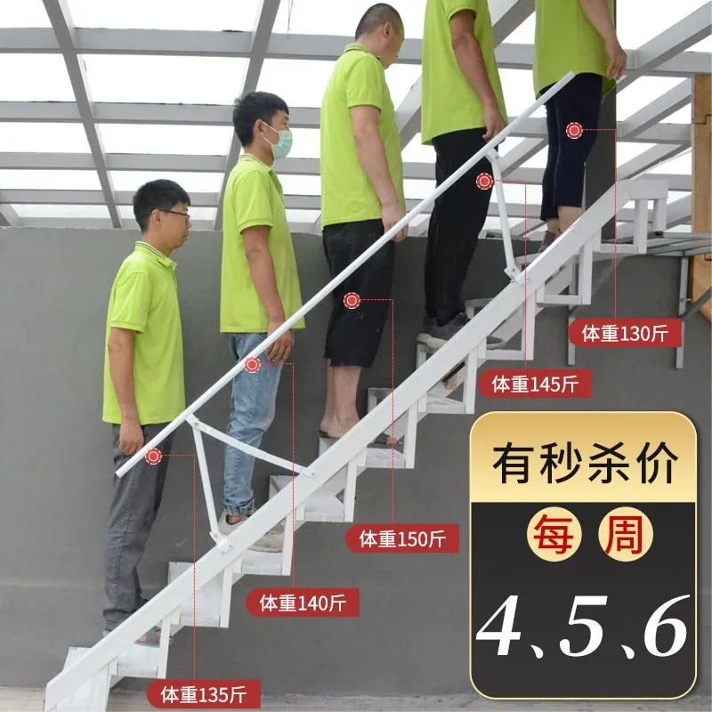 Staircase Folding Ladder For Home Thickened Aluminum Alloy Tread Steps Small Loft Staircase For Home Outdoor Foldable