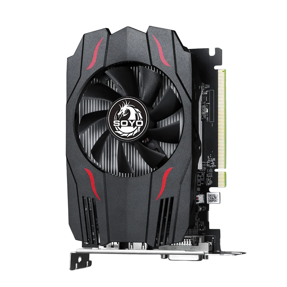 SOYO AMD Graphics Cards RX 560 4G DDR5 128Bit single fan DVI+HDMI+DP PCIE3.0*8 Video Card for gamer Desktop Computer components view 6