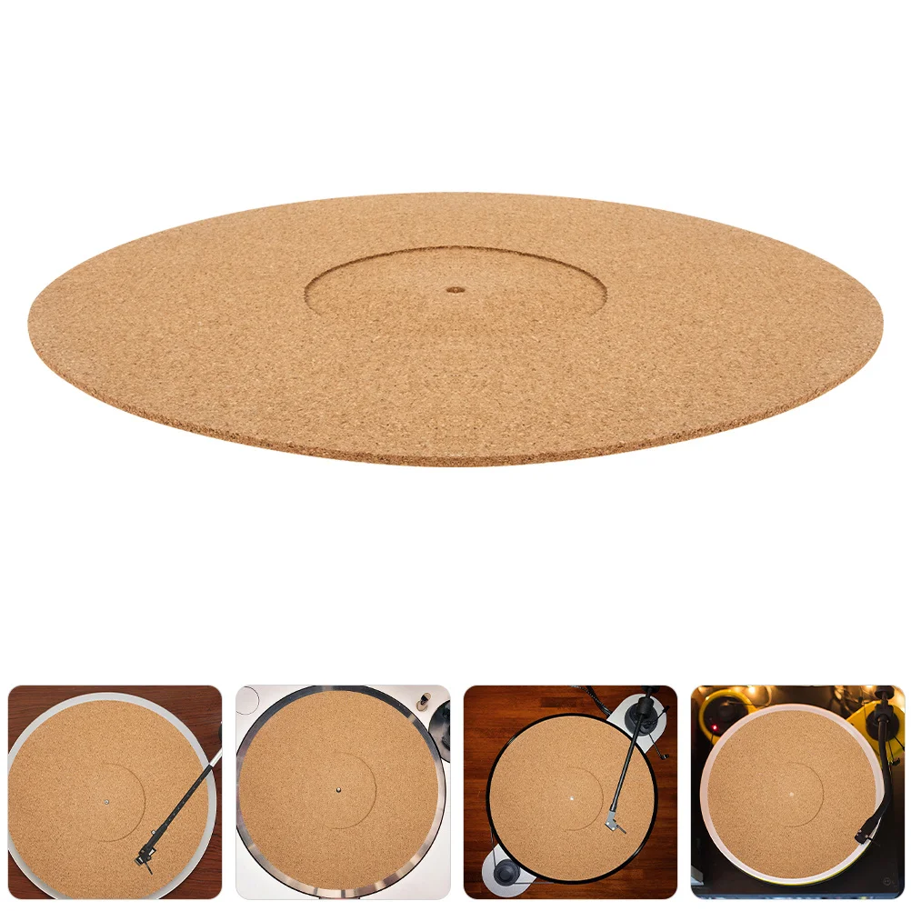 3Pcs Cork Table Mat Durable Reliable Recessed Vinyl Record Player Mat Slipmats for Vinyl Turntable Record Slipmat