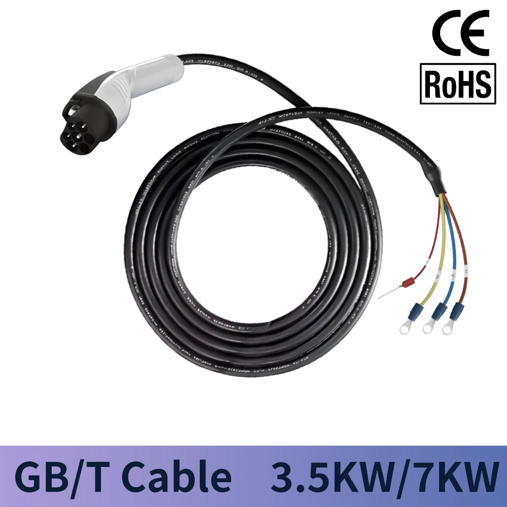 JIGU 7KW/3.5KW GB/T 20234 Kabel Pengisi Daya Mobil Listrik Kabel Konektor Steker Pengisi Daya EV untuk Stasiun Pengisi Daya Mobil