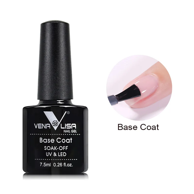 VENALISA TPO FREE No Wipe Top coat Nail Art 7,5 ml Soak off Base Base templado capa superior Gel de uñas divertido barniz de Gel de conejito