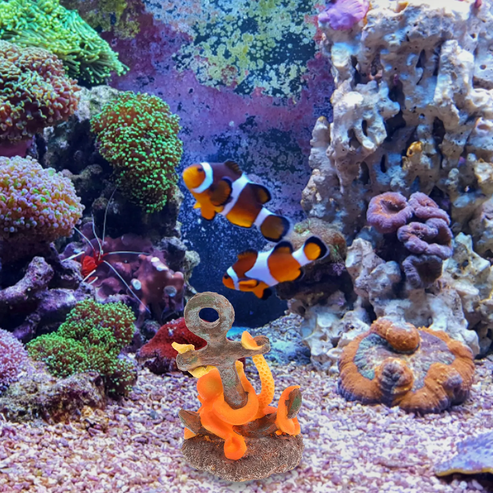 

Wear-Resistant Octopus Adornment Vivid Shape Home Octopus Ornament Fish Tank Decor Children Accessory