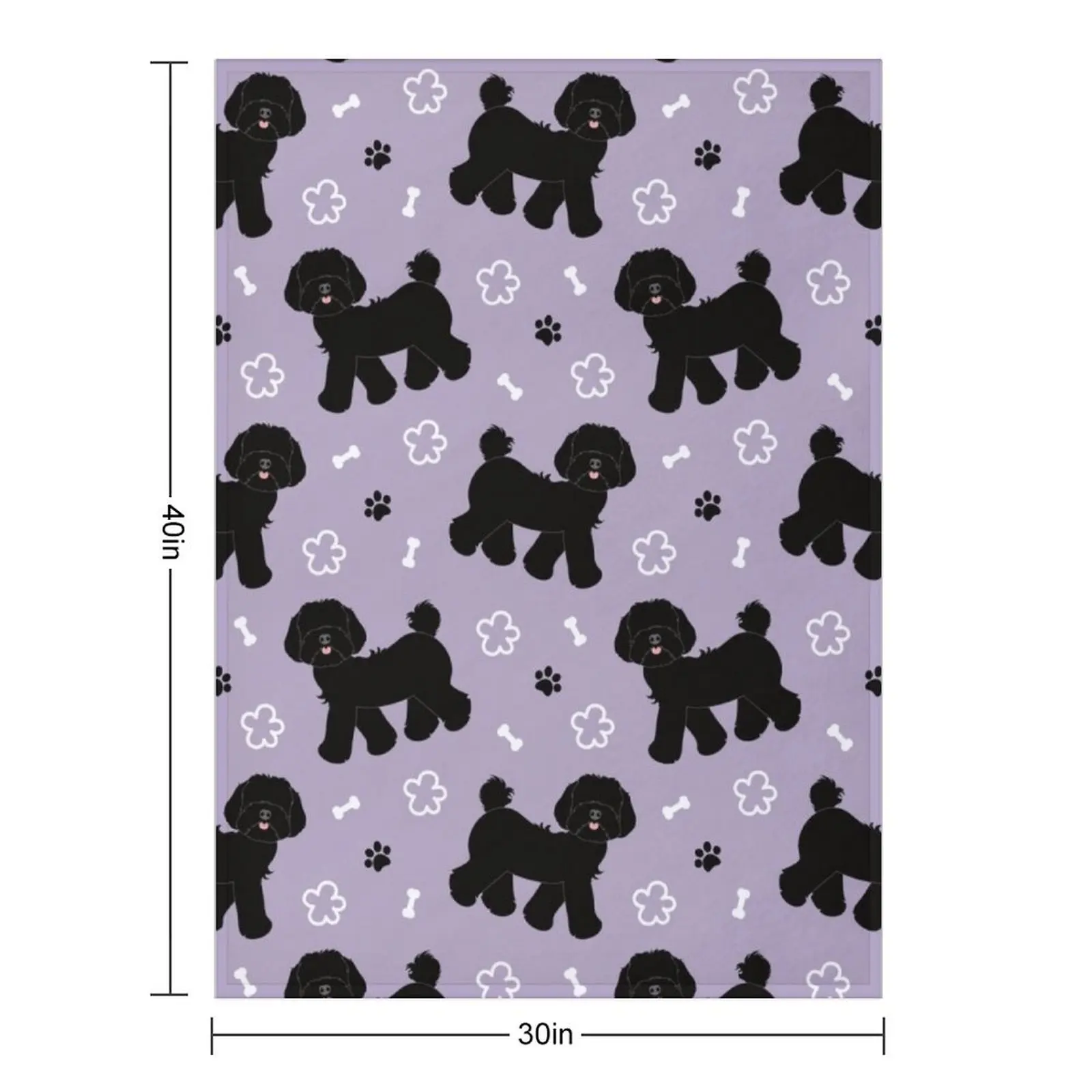 Cute Black Maltipoo Moodle Dog Throw Blanket Bed Fashionable Decorative Sofas Plaid Stuffeds Blankets #2