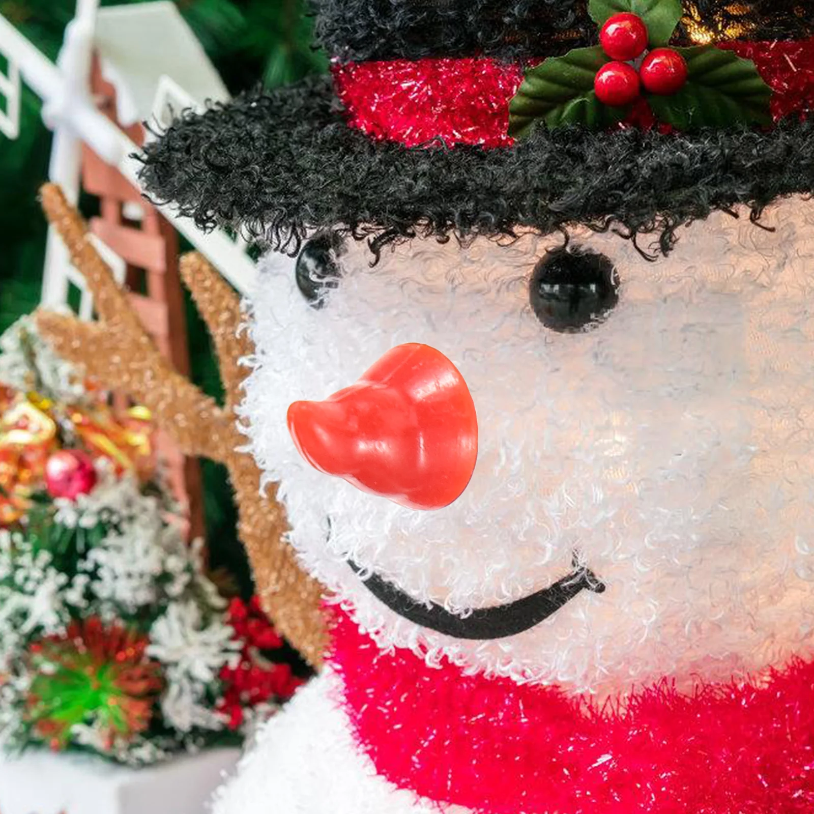

200 Pcs Snowman Nose Accessory for Making Christmas Decoration Xmas DIY Material