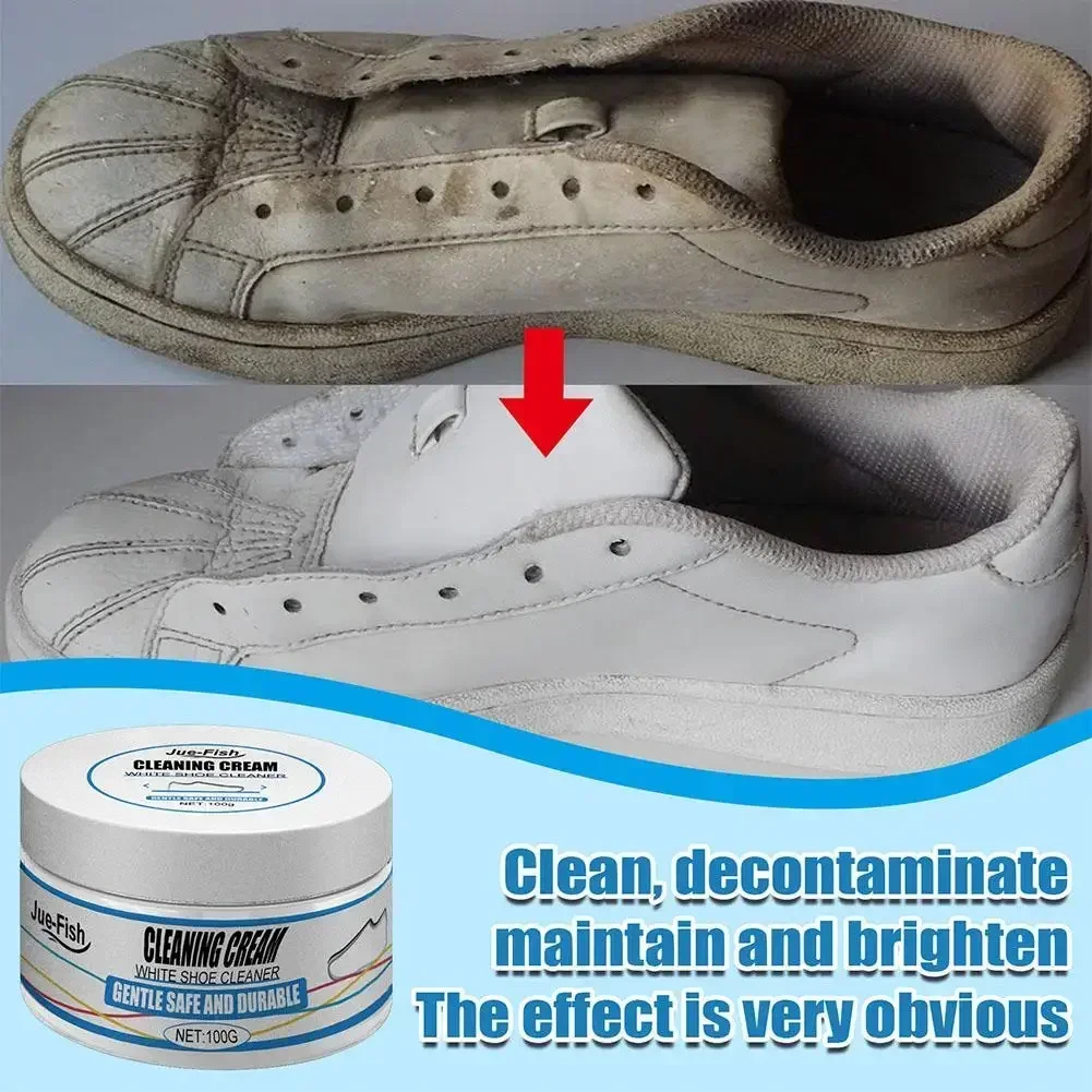 1pc Cleaning Cream with Sponge Multipurpose Cleaning and Stain Removal Cream White Sneake Shoes Free Wash No Yellowing - view 4