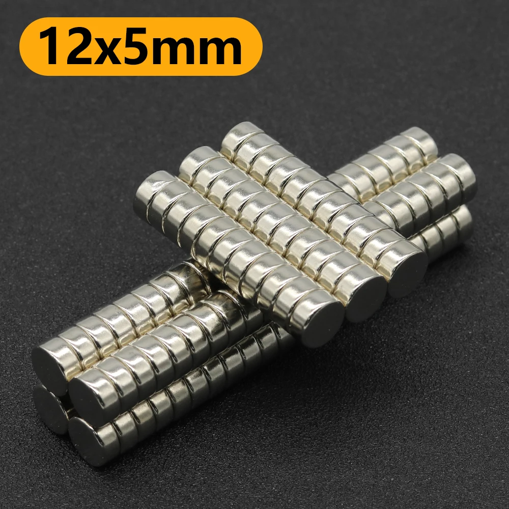 12x5mm N35 NdFeB Round Neodymium Magnet Super Strong Permanent Powerful Magnets Refrigerator DIY Craft Multi‑Purpose Magnetic5
