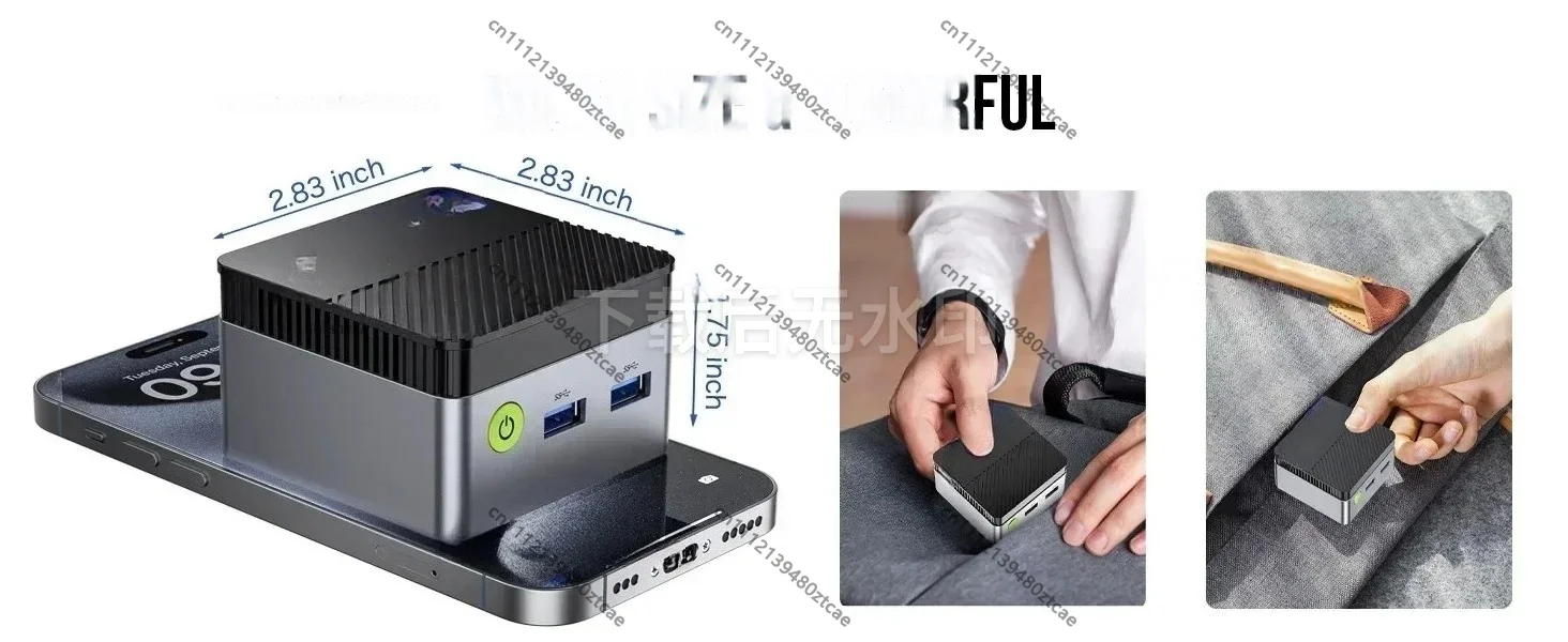 Alder Lake N97 Mini PC Windows 11 Pro DDR5 4800MHz 12GB 256GB NGFF SSD WiFi 5 BT5.0 Portable Pocket Desktop Computer