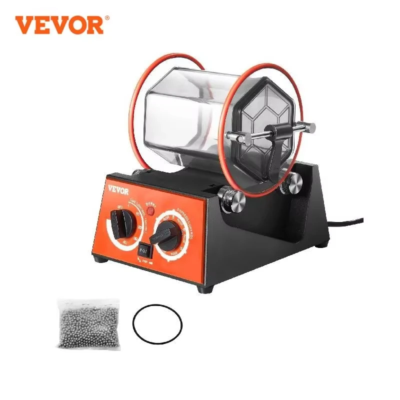 VEVOR Rotary Tumbler 3kg 5kg Surface Polisher Jewelry Drum Polishing Machine Gem DIY Mini-Tumbler Finishing Tools