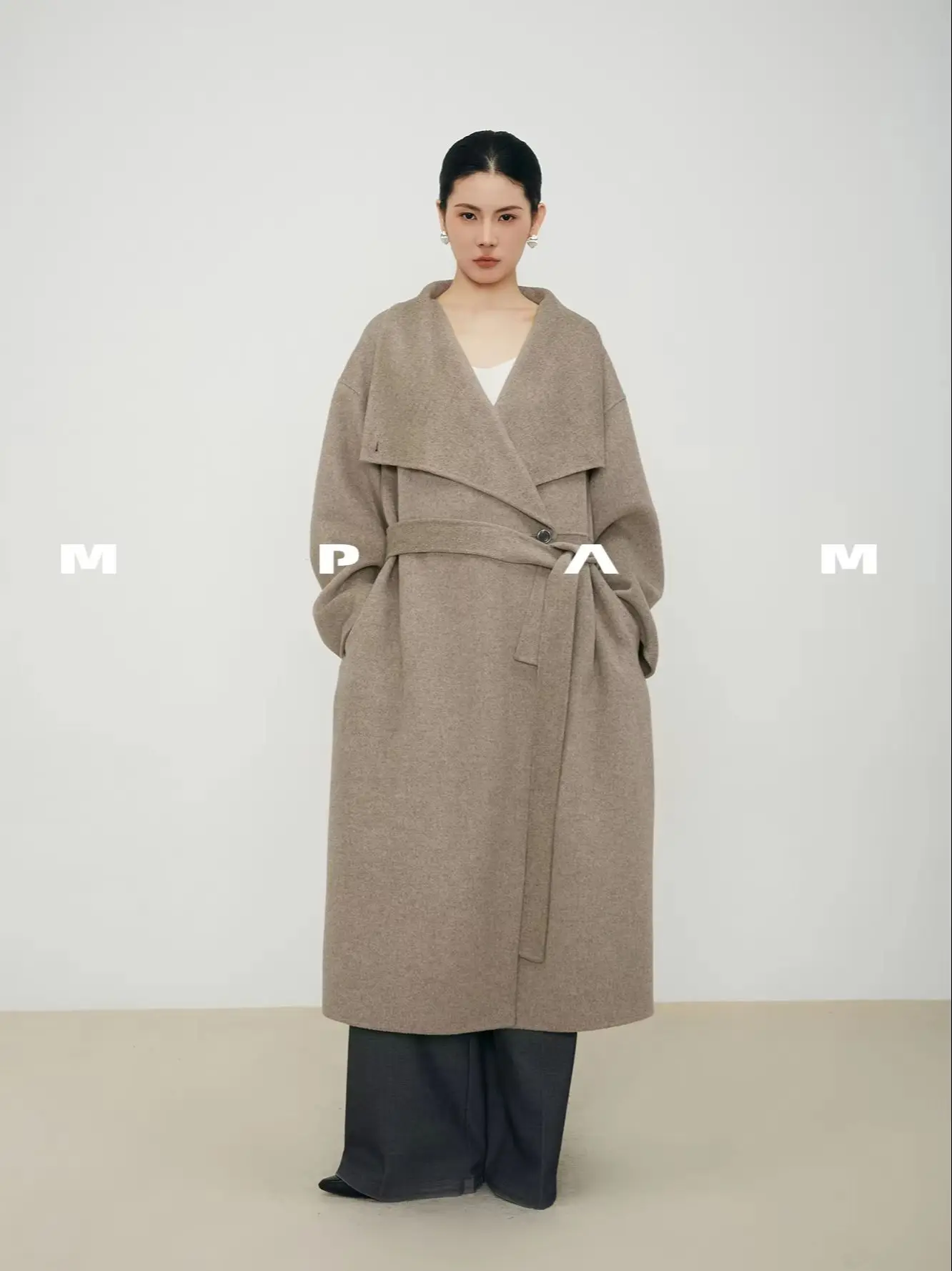 Mpam High-Quality 2026 New Autumn and Winter Cashmere Loose Long Bathrobe-Style Coat 927