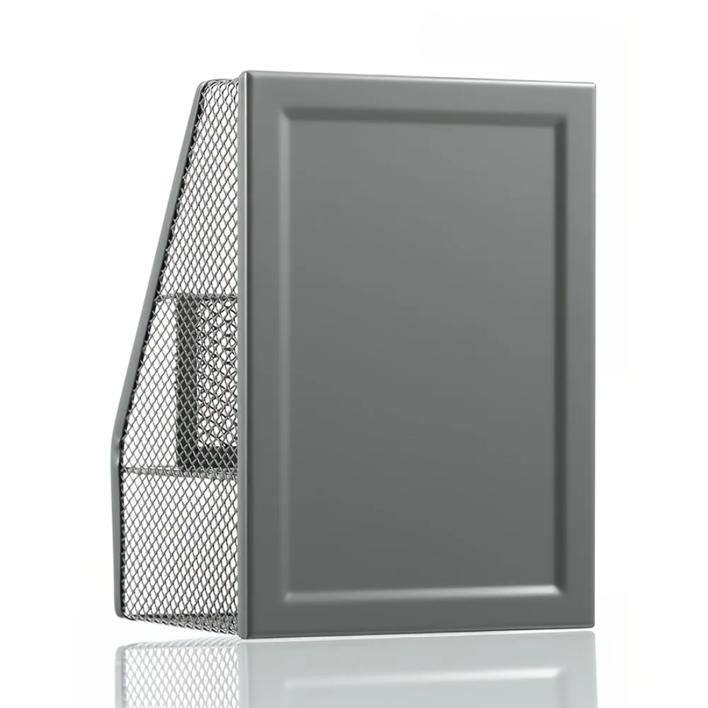 New Metal Mesh Desk Organizer Sturdy Creative Stationery Organizer Space-saving File Storage Rack For Office Supplies