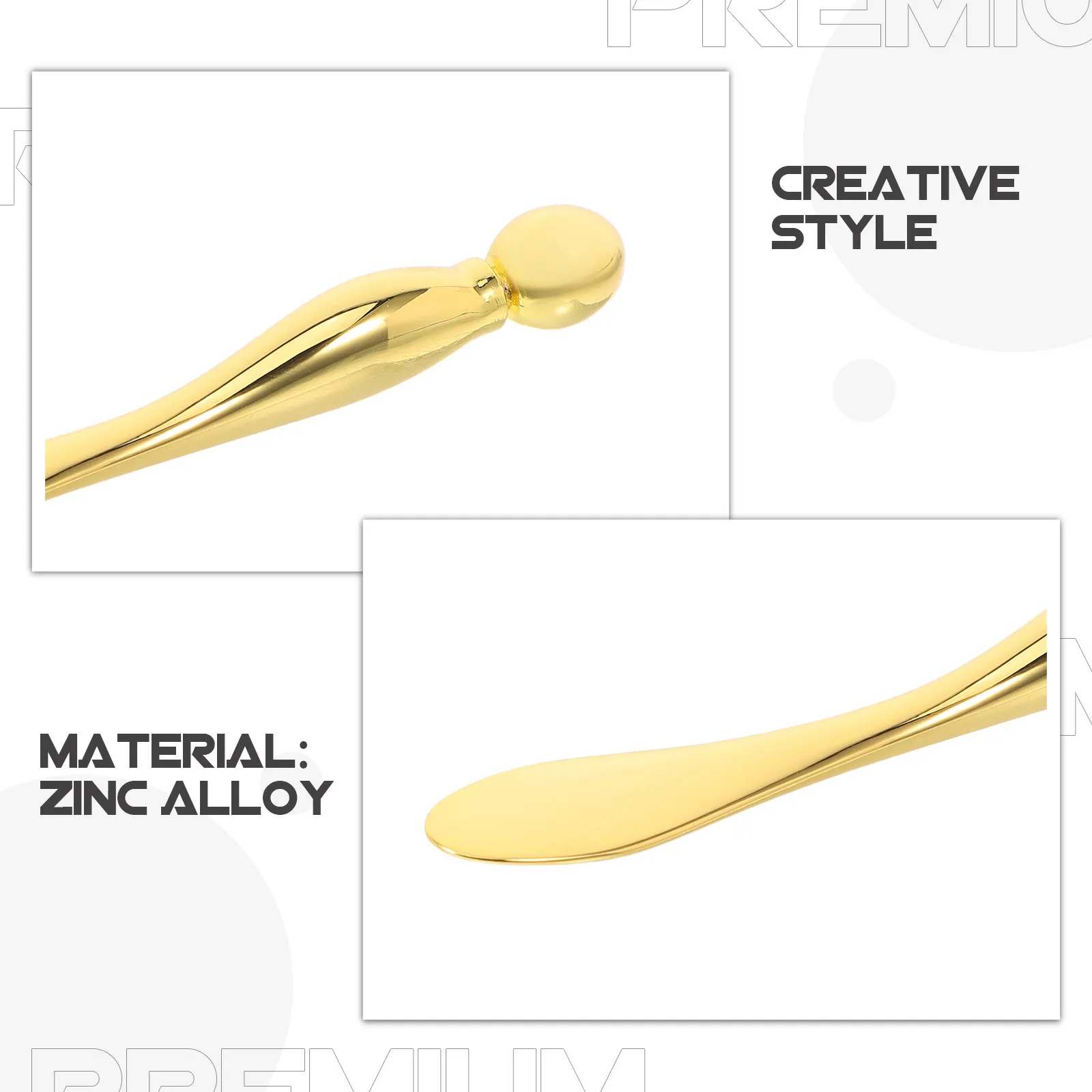 5Pcs Metal Eye Cream Applicator Stick Sturdy Zinc Alloy Facial Massage Roller for Precise Skincare Application Travel