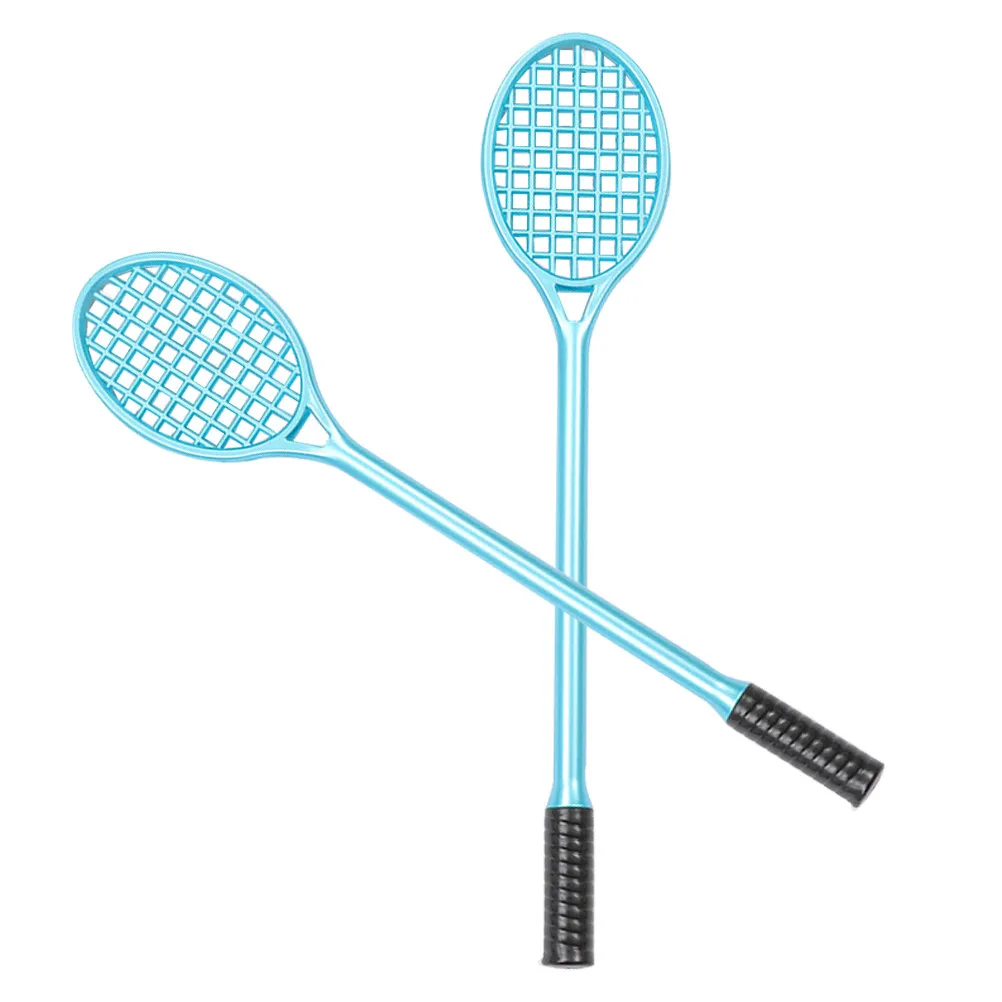 

2Pcs Badminton Style Gel Pen Ergonomic Grip for Sketching Signing Documents Creative Stationery Gift Fun Office Pen