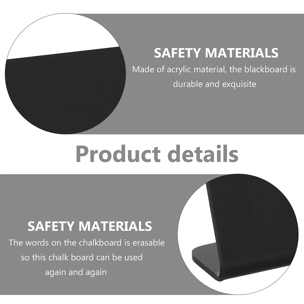 15 Pcs Acrylic Message Blackboards Decor Chalkboard Home LED Small Wedding Writing Baby