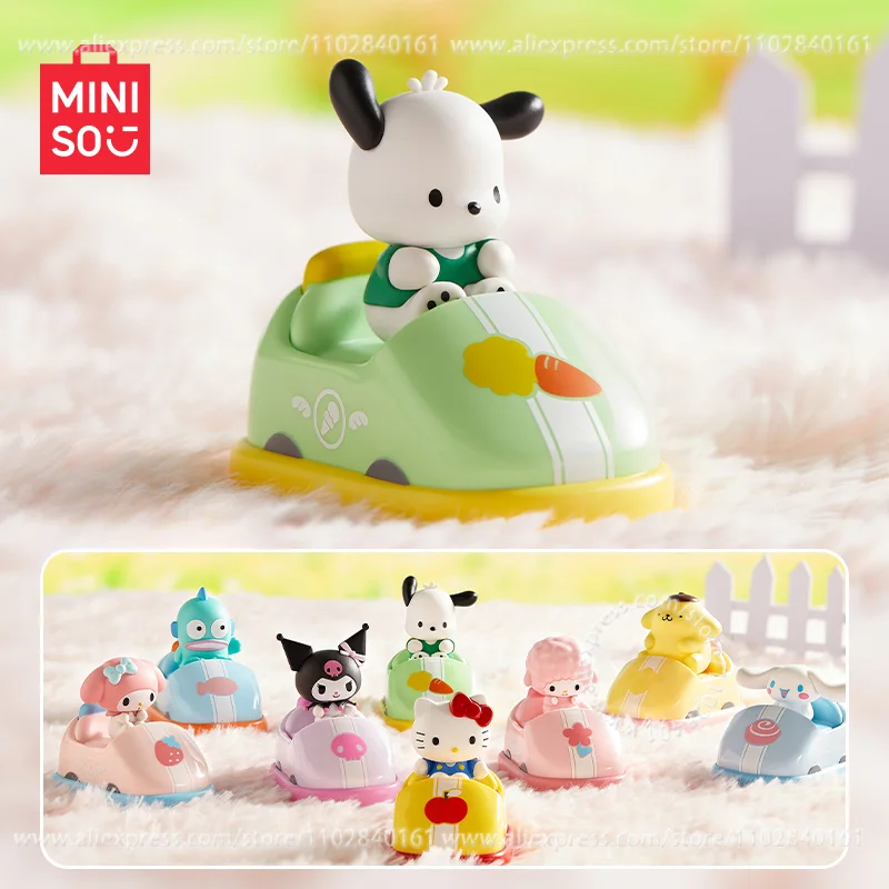 

MINISO Sanrio персонажи бампер автомобильная серия игрушечная слепая коробка натуральный детский подарок на день рождения Kawaii Hello Kitty Cinnamoroll