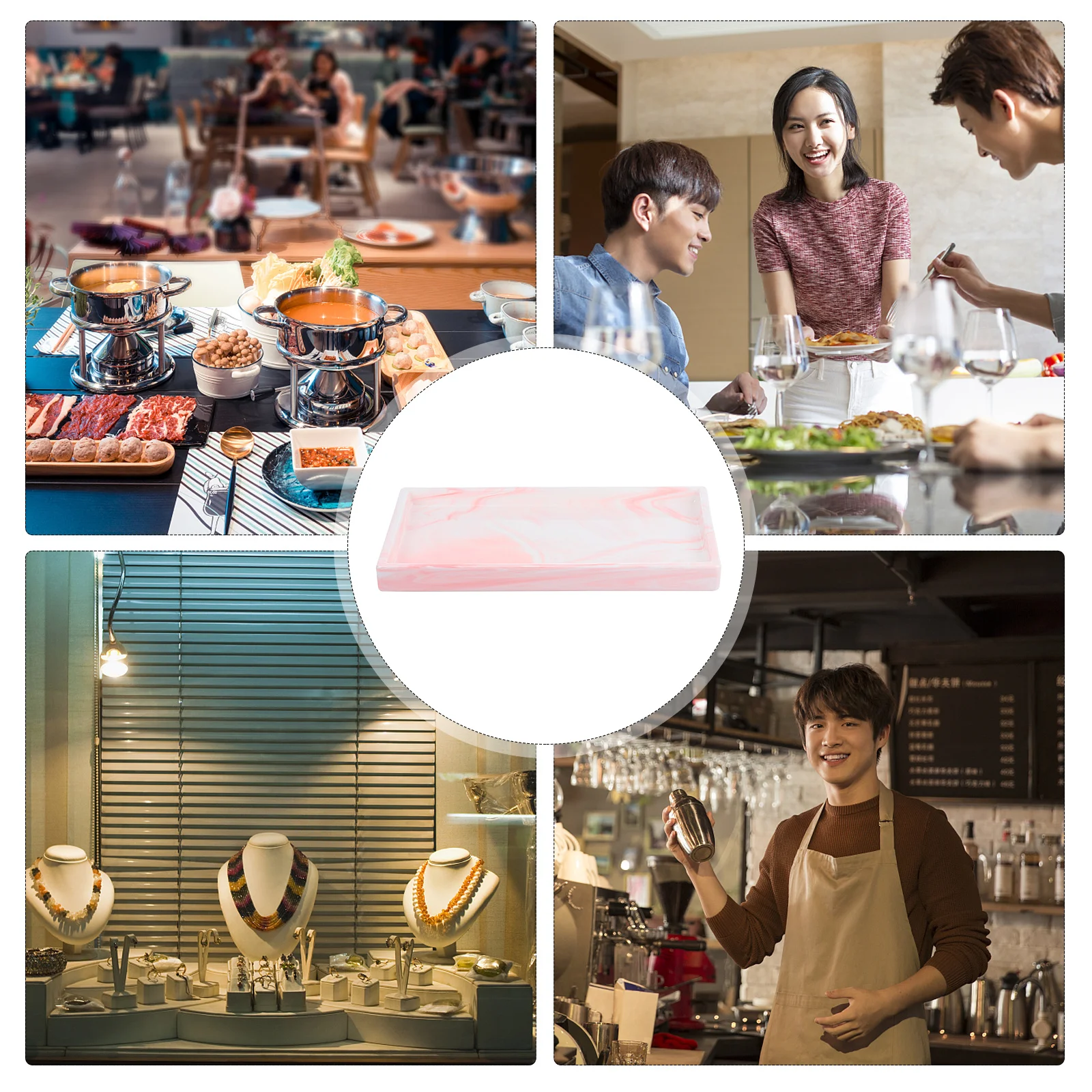 

1Pcs Ceramic Jewelry Storage Tray Marble Marbled Pattern Nordic Style Decorative Plate for Rings Earrings Accessories