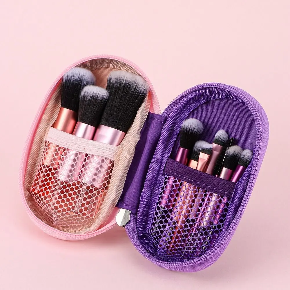 10Pcs Mini Travel Makeup Brush Set Eyeliner Brushes Multifunction Cosmetic Brush Kit Eyebrow Pencil Portable Cosmetic Tools