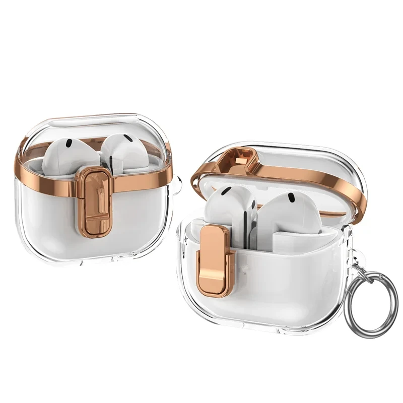 For Samsung Galaxy Buds 3 Pro/ Buds 3 Anti Fall Protective Case With Lock Buckle&Electroplating For Samsung Galaxy Buzz3 Pro/3