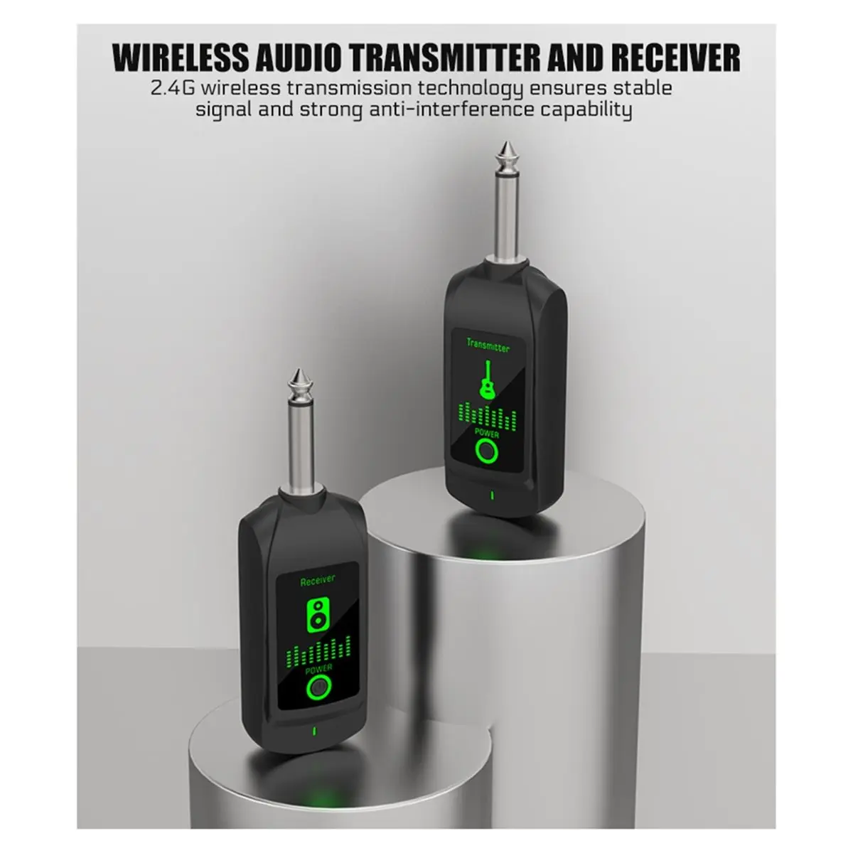 L73A NEW 2.4G Wireless Microphone Transmitter Receiver System for Dynamic Microphone Guitar Audio Mixer PA System Audio Pickup B