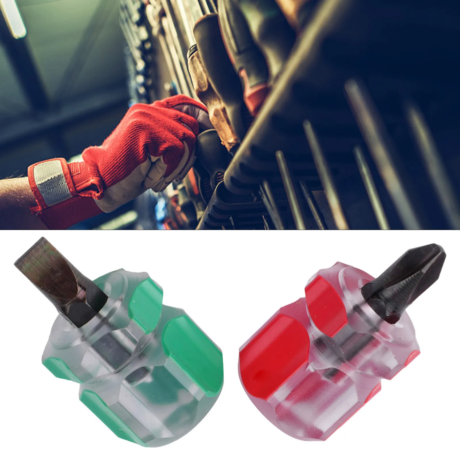 Screwdriver Screw Driver Small but Powerful Flat & Cross Head Screwdriver Set for Limited Space Usage